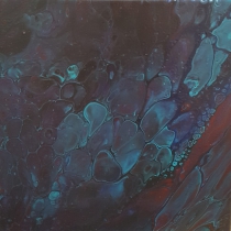 Gegoten acryl op schilderij #3