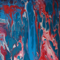Gegoten acryl op schilderij #5