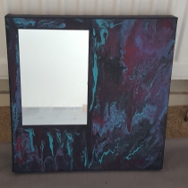 Gegoten acryl op schilderij #7