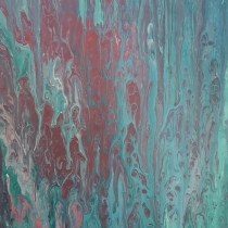 Gegoten acryl op schilderij #8